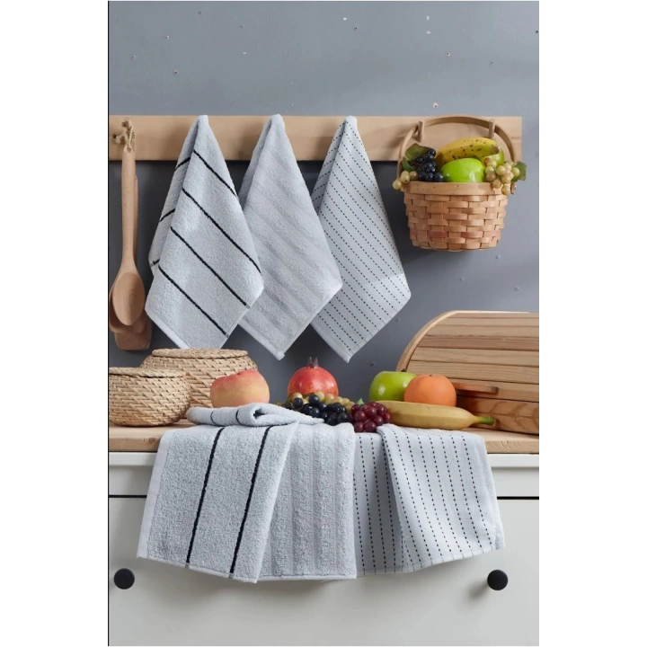 6 Parça %100 Pamuk 30 x 50 cm Mutfak Havlusu Seti Mutfak Kurulama Bezi Seti