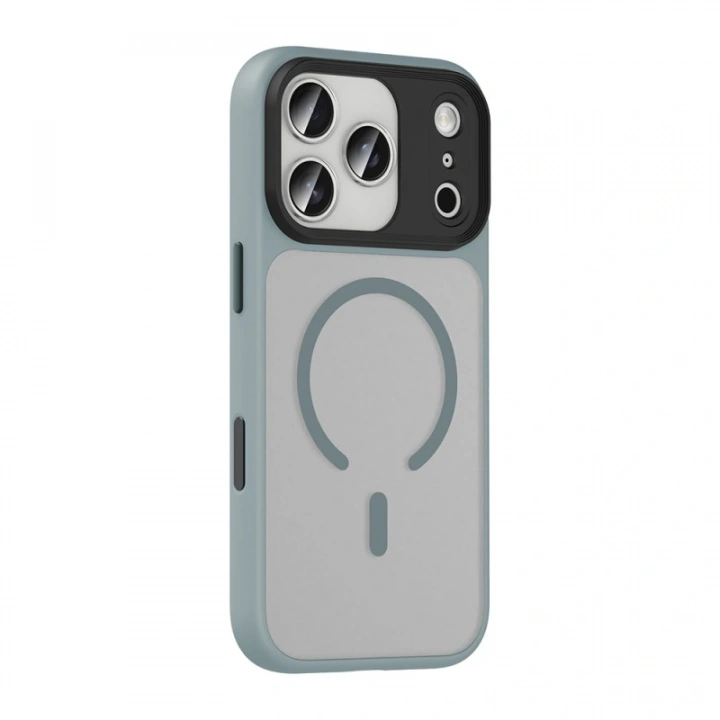 Apple iPhone 17 Pro Max Kılıf Mat Arka Yüzey Wireless Şarj Özellikli Redclick Flet M-safe Kapak