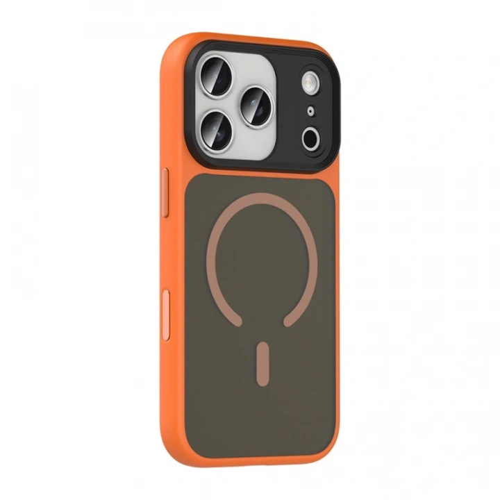 Apple iPhone 17 Pro Kılıf Mat Arka Yüzey Wireless Şarj Özellikli Redclick Flet M-safe Kapak