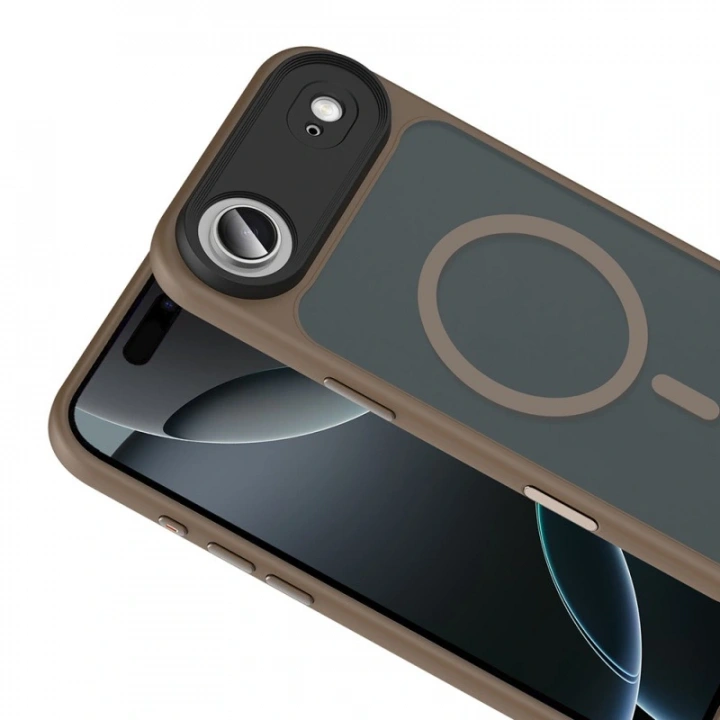 Apple iPhone 17 Air Kılıf Mat Arka Yüzey Wireless Şarj Özellikli Redclick Flet M-safe Kapak