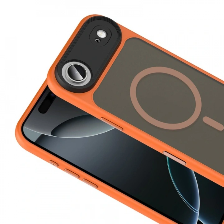 Apple iPhone 17 Air Kılıf Mat Arka Yüzey Wireless Şarj Özellikli Redclick Flet M-safe Kapak