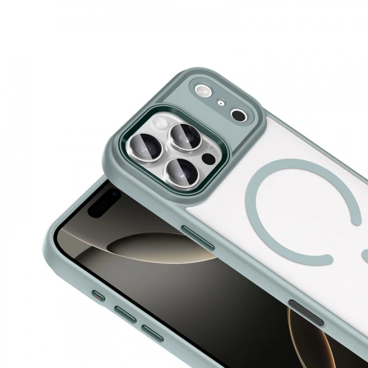 Apple iPhone 17 Pro Kılıf Wireless Şarj Özellikli Redclick Krom M-safe Silikon Kapak