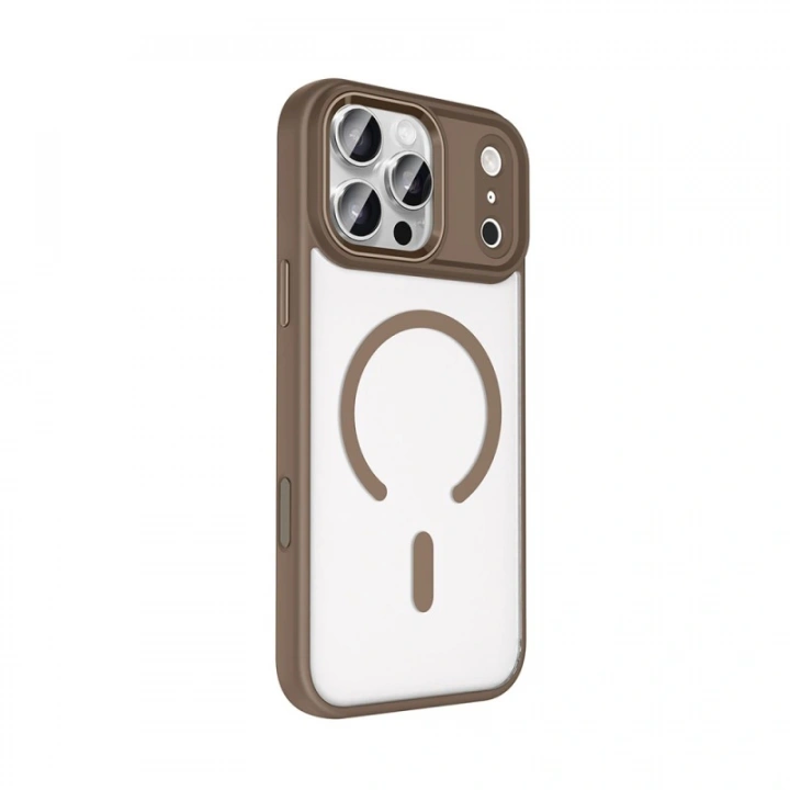 Apple iPhone 17 Pro Kılıf Wireless Şarj Özellikli Redclick Krom M-safe Silikon Kapak