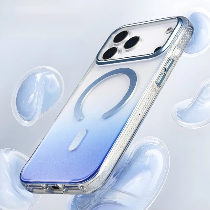 Apple iPhone 17 Pro Max Kılıf M-safe Şarj Özellikli Transparan Renk Geçişli Redclick Toros Kapak