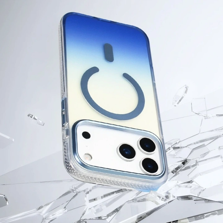 Apple iPhone 17 Pro Max Kılıf M-safe Şarj Özellikli Transparan Renk Geçişli Redclick Toros Kapak