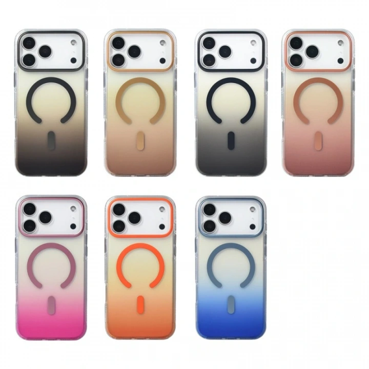 Apple iPhone 17 Pro Kılıf M-safe Şarj Özellikli Transparan Renk Geçişli Redclick Toros Kapak