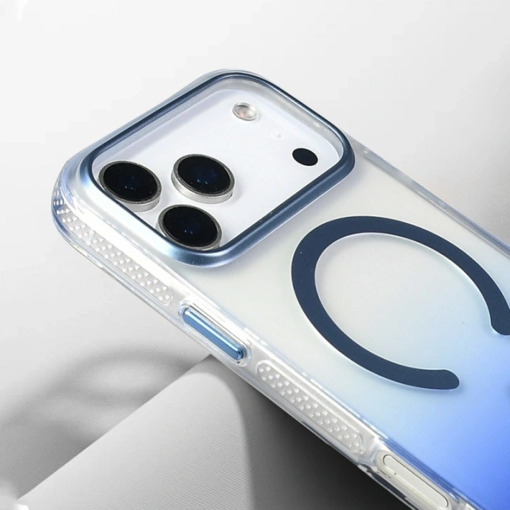 Apple iPhone 17 Pro Kılıf M-safe Şarj Özellikli Transparan Renk Geçişli Redclick Toros Kapak