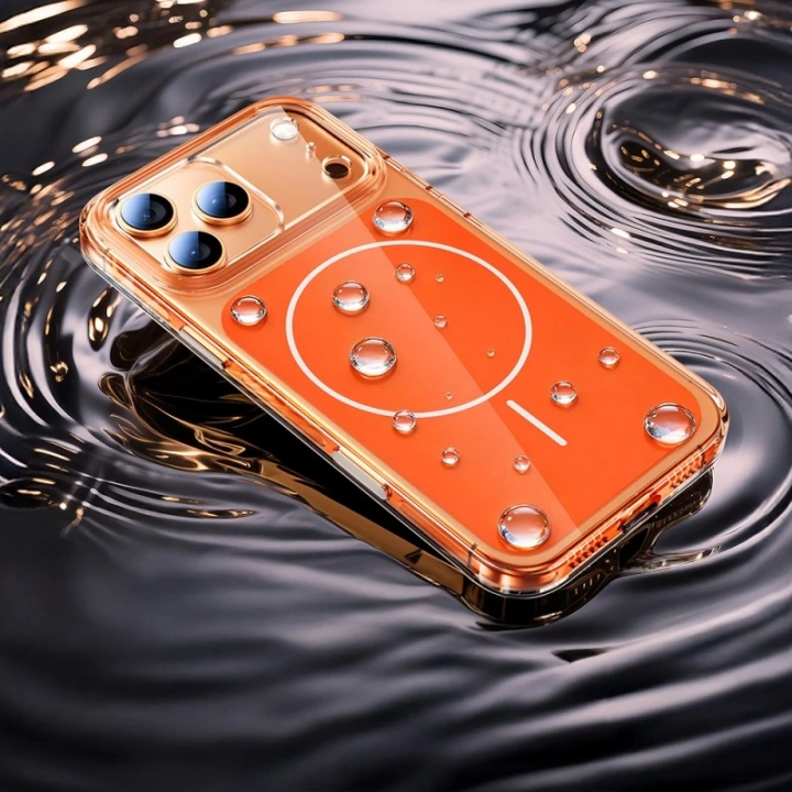 Apple iPhone 17 Pro Max Kılıf Redclick M-safe Şarj Özellikli Şeffaf Kamera Kontrol Butonlu Lugano Kapak