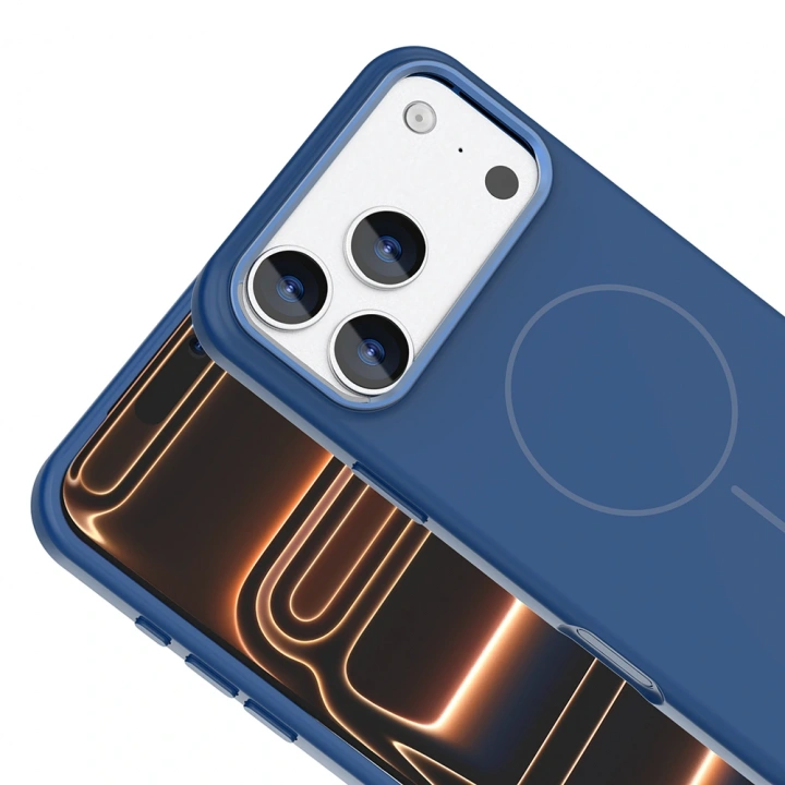 Apple iPhone 17 Pro Max Kılıf M-Safe Şarj Özellikli Metal Kamera Çerçeveli Redclick Edi Silikon Kapak