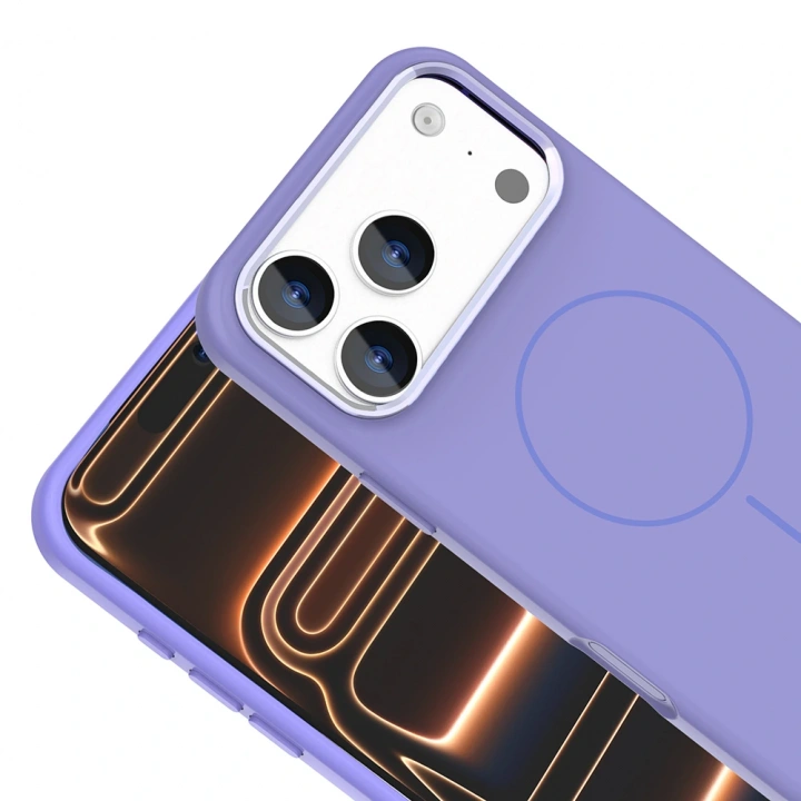 Apple iPhone 17 Pro Kılıf M-Safe Şarj Özellikli Metal Kamera Çerçeveli Redclick Edi Silikon Kapak