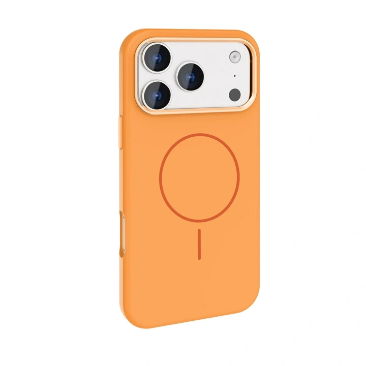 Apple iPhone 17 Pro Kılıf M-Safe Şarj Özellikli Metal Kamera Çerçeveli Redclick Edi Silikon Kapak