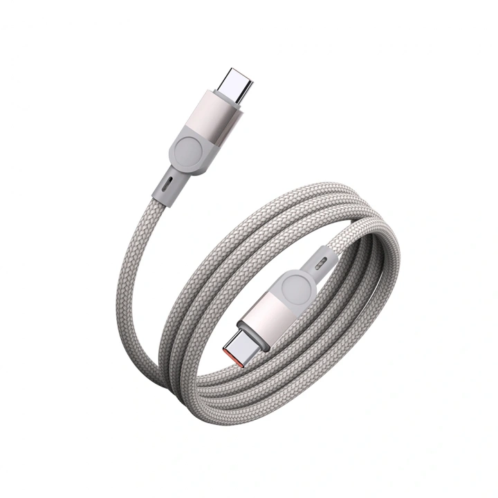 iPad iPhone Android Type-C to Type-C PD 100W Örgü Tasarımlı Hızlı Şarj Özellikli Data ve Şarj Kablosu 1M