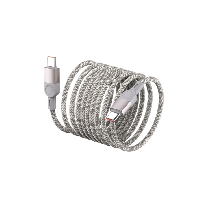 iPad iPhone Android Type-C to Type-C PD 100W Örgü Tasarımlı Hızlı Şarj Özellikli Data ve Şarj Kablosu 1M