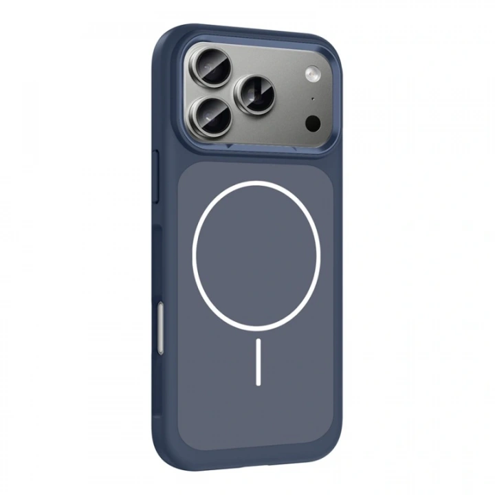 Apple iPhone 17 Pro Max Kılıf M-Safe Şarj Özellikli Metal Kamera Çerçeveli Redclick Sanremo Silikon Kapak