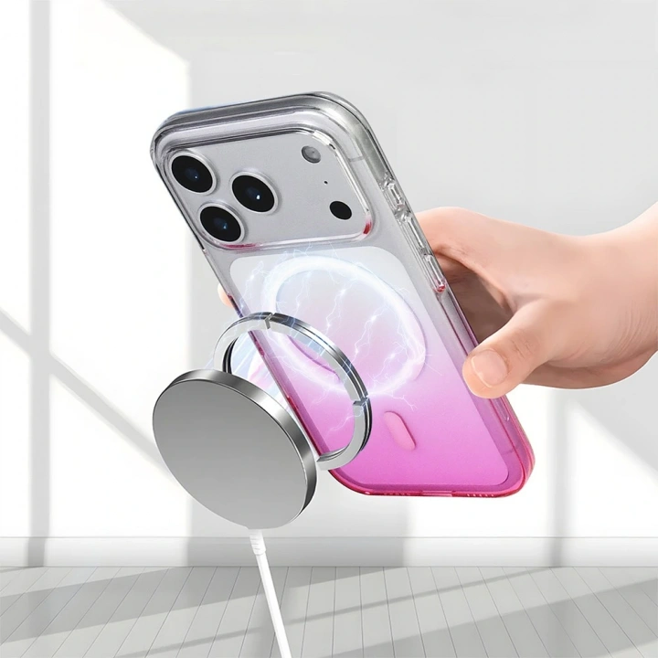 Apple iPhone 17 Pro Kılıf M-Safe Şarj Özellikli Redclick Septik Silikon Kapak