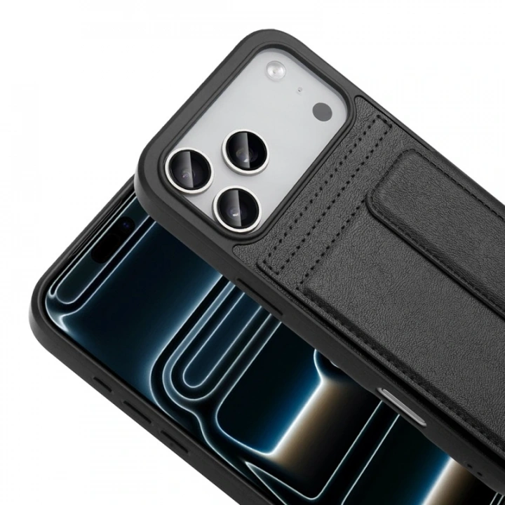 Apple iPhone 17 Pro Max Kılıf PU Deri Kartlıklı Redclick Sevilla Kapak