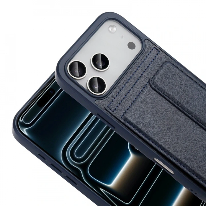 Apple iPhone 17 Pro Max Kılıf PU Deri Kartlıklı Redclick Sevilla Kapak