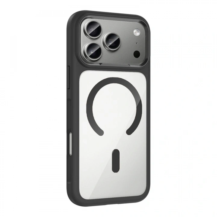 Apple iPhone 17 Pro Max Kılıf M-Safe Şarj Özellikli Metal Kamera Çerçeveli Redclick Tiko Kapak