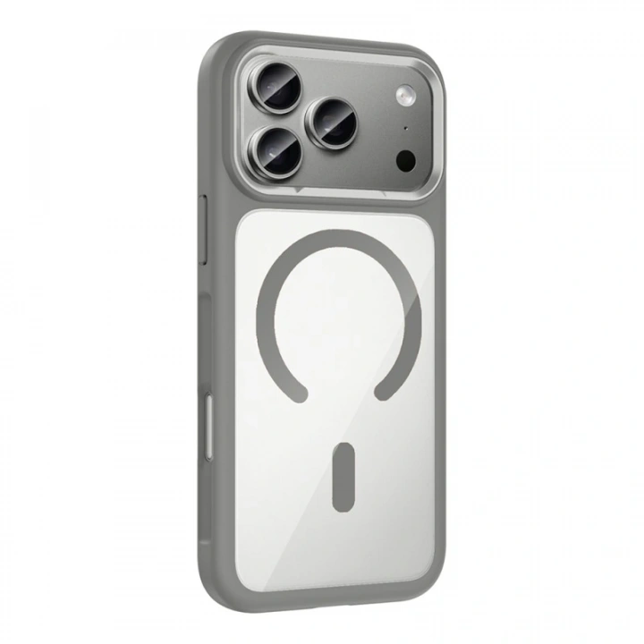 Apple iPhone 17 Pro Max Kılıf M-Safe Şarj Özellikli Metal Kamera Çerçeveli Redclick Tiko Kapak