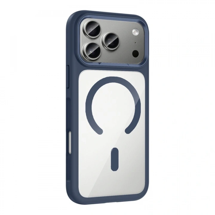 Apple iPhone 17 Pro Kılıf M-Safe Şarj Özellikli Metal Kamera Çerçeveli Redclick Tiko Kapak