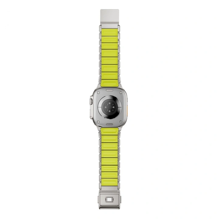 Apple Watch Ultra 49mm Uyumlu Redclick KRD-152 Titanyum Silikon Kordon