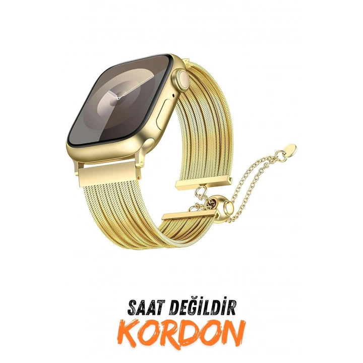 Apple Watch 10 11 46mm Redclick KRD-137 Metal Hasır Bilezik Kadın Kordon