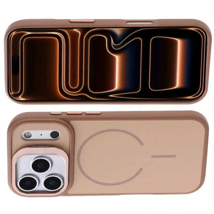 Apple iPhone 17 Pro Max Kılıf M-safe Şarj Özellikli Kamera Standlı Redclick Notron Kapak