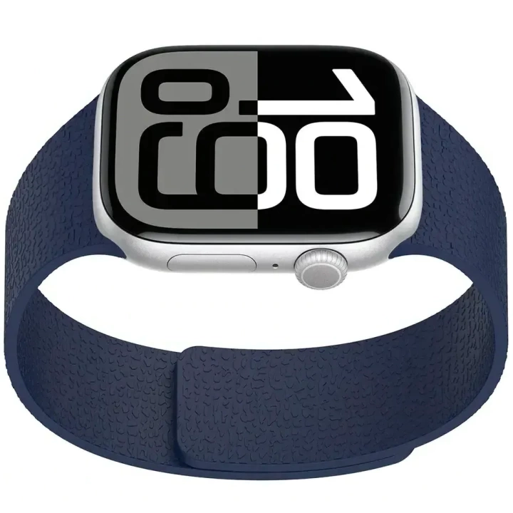 Apple Watch 10 46mm Redclick KRD-136 Kabartma Desenli Mıknatıslı Silikon Kordon