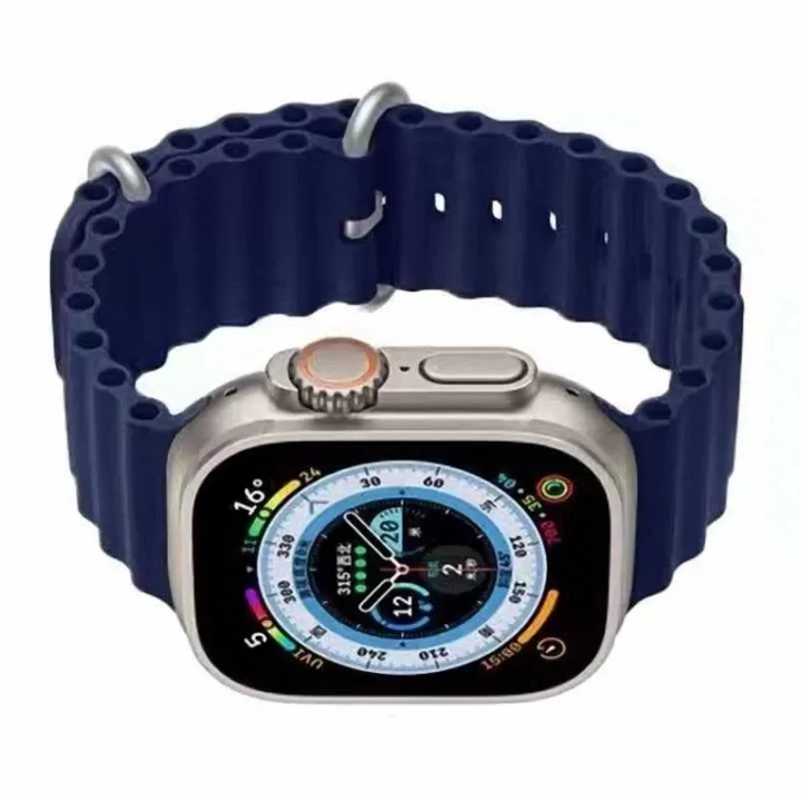 Apple Watch Ultra  2 49mm Redclick Krd-75 Terletmez Dalgalı Tasarım Silikon Kordon