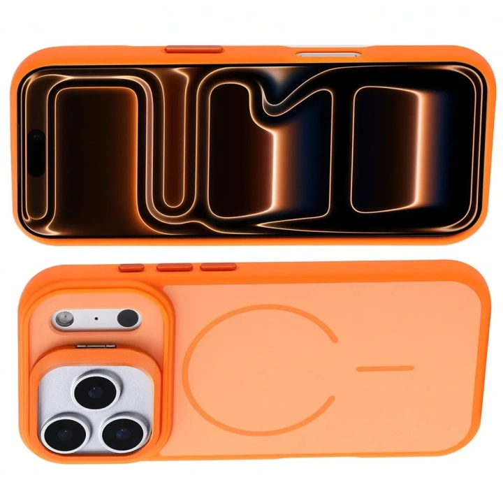 Apple iPhone 17 Pro Max Kılıf M-safe Şarj Özellikli Kamera Standlı Redclick Notron Kapak