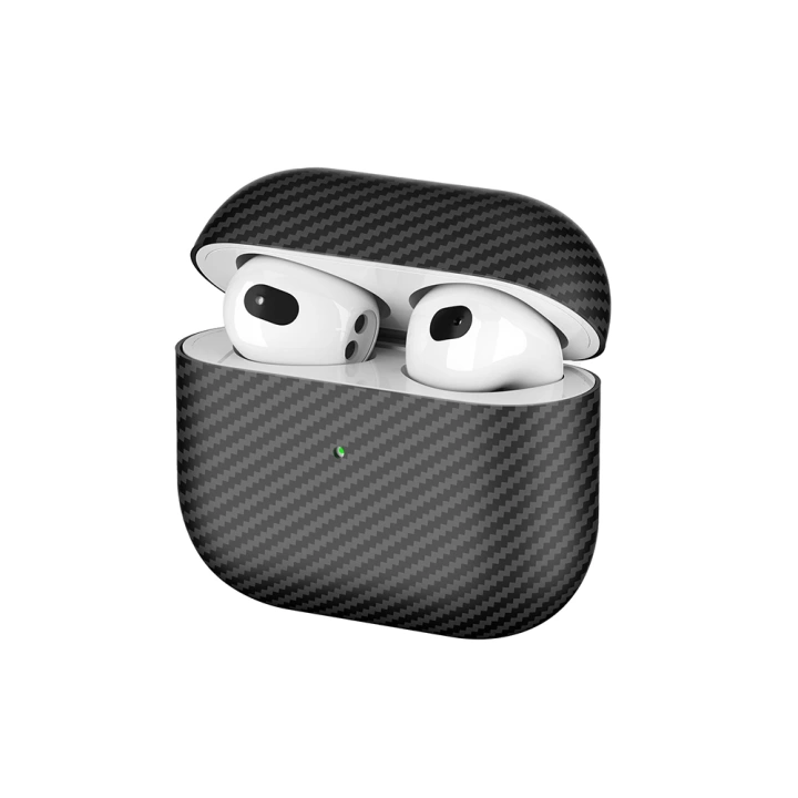 Apple Airpods 3. Nesil Redclick Airbag 43 600D Karbon Fiber Kulaklık Kılıfı