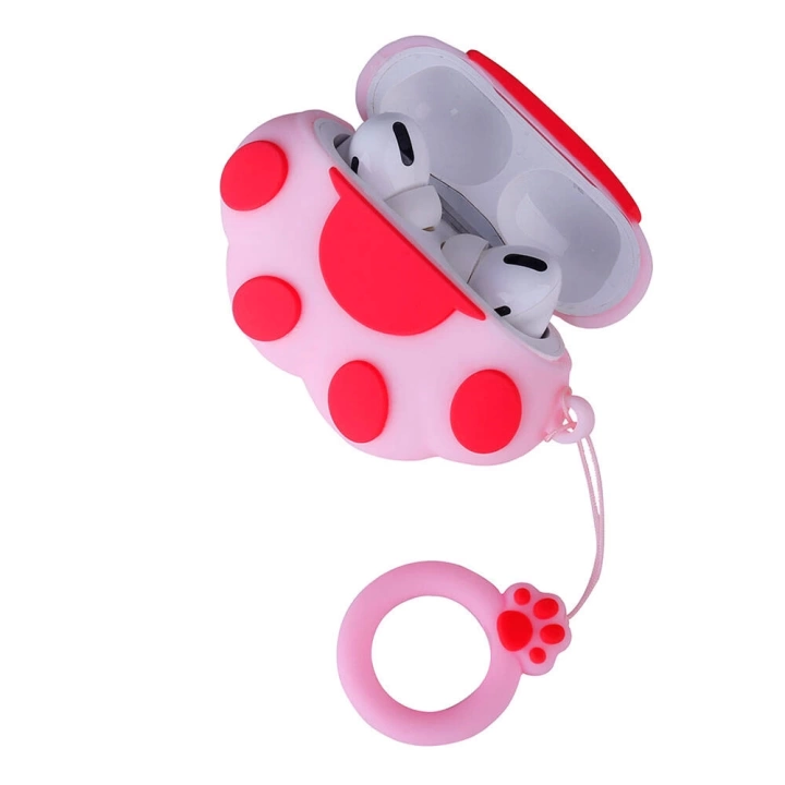 Apple Airpods Pro 2 Redclick TPU Kabartma Figürlü İpli Airbag 37 Silikon Kılıf