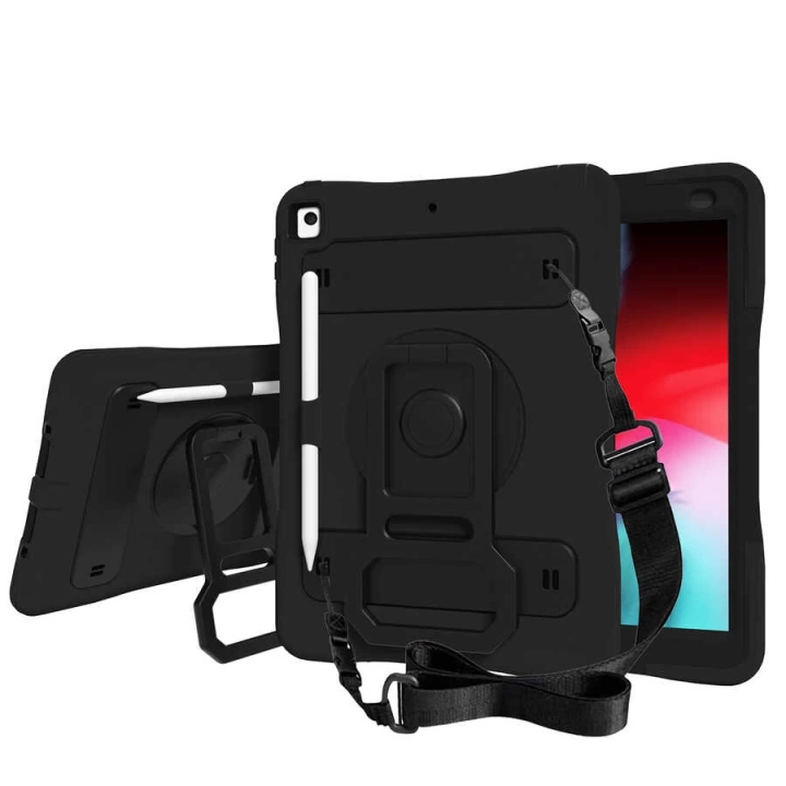 Apple İpad 10.2 (8.nesil) Redclick Yeni Nesil Kalem Bölmeli Defender Tablet Silikon
