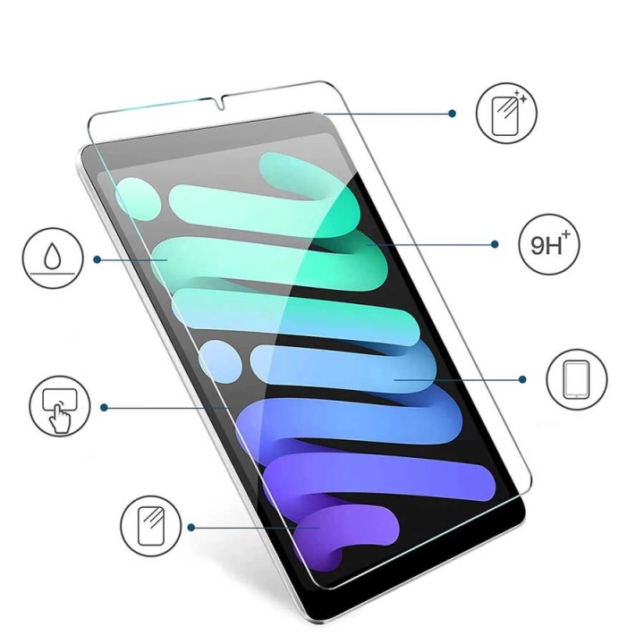 Apple İpad Mini 2021 (6.nesil) Redclick Tablet Temperli Cam Ekran Koruyucu