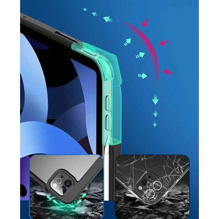 Apple İpad Pro 12.9 2018 (3.nesil) Kılıf Redclick Nort Arkası Şeffaf Standlı Kılıf