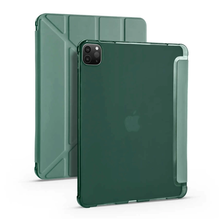 Apple İpad Pro 12.9 2021 (5.nesil) Kılıf Redclick Tri Folding Kalem Bölmeli Standlı Kılıf