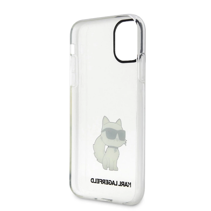 Apple iPhone 11 Kılıf Karl Lagerfeld Transparan Choupette Dizayn Kapak