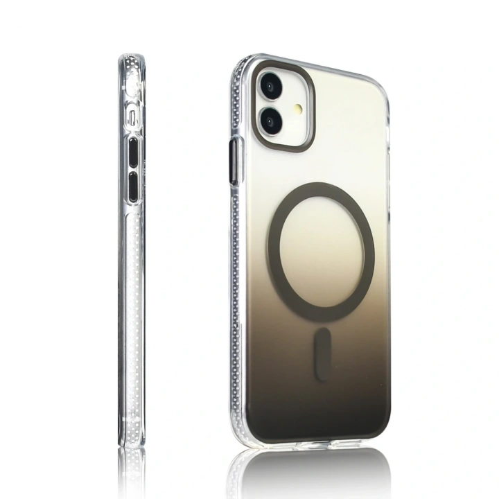 Apple iPhone 11 Kılıf M-safe Şarj Özellikli Transparan Renk Geçişli Redclick Toros Kapak