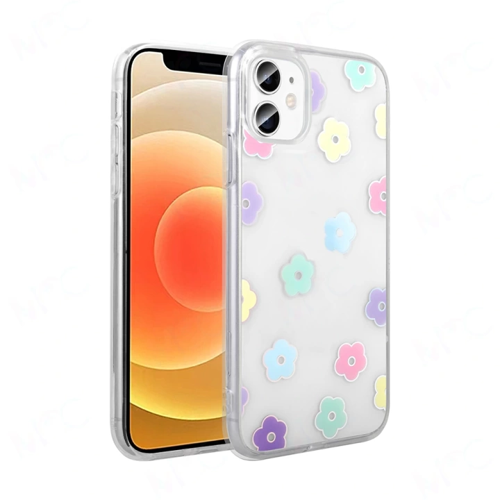Apple iPhone 11 Kılıf Şeffaf Figürlü Redclick Folk Sert Kapak