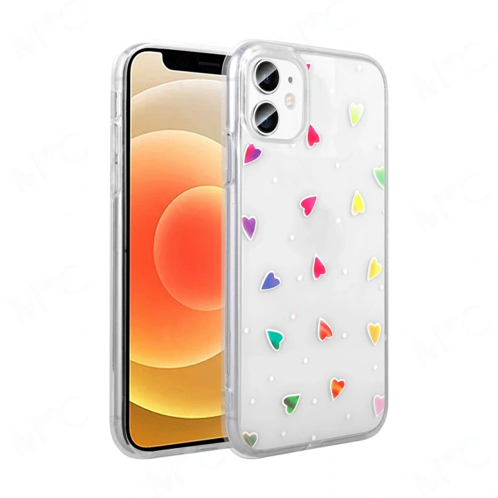 Apple iPhone 11 Kılıf Şeffaf Figürlü Redclick Folk Sert Kapak
