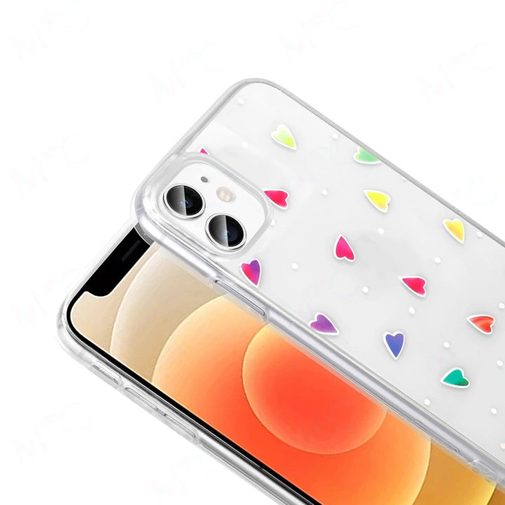 Apple iPhone 11 Kılıf Şeffaf Figürlü Redclick Folk Sert Kapak