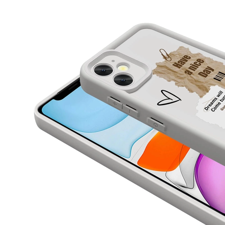Apple iPhone 12 Kılıf Kamera Korumalı Baskılı Arka Yüzey Redclick Klas Kapak
