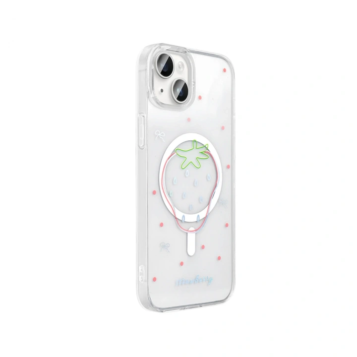 Apple iPhone 13 Kılıf M-Safe Şarj Özellikli Şeffaf Redclick Folk Sert Kapak