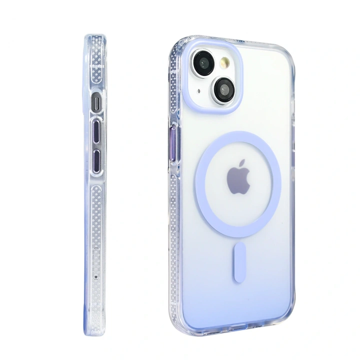 Apple iPhone 13 Kılıf M-safe Şarj Özellikli Transparan Renk Geçişli Redclick Toros Kapak