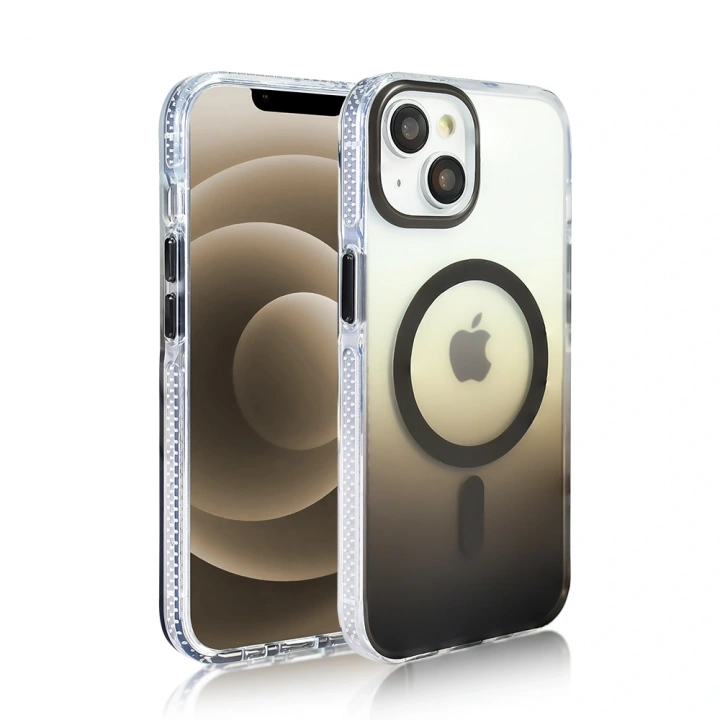 Apple iPhone 13 Kılıf M-safe Şarj Özellikli Transparan Renk Geçişli Redclick Toros Kapak