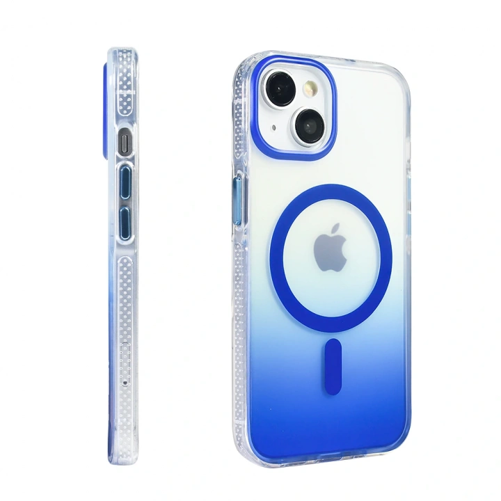 Apple iPhone 13 Kılıf M-safe Şarj Özellikli Transparan Renk Geçişli Redclick Toros Kapak