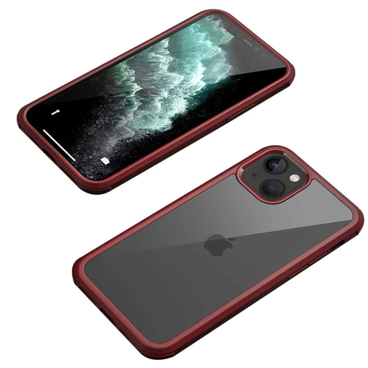 Apple İphone 13 Kılıf Redclick Dor Silikon Temperli Cam Kapak