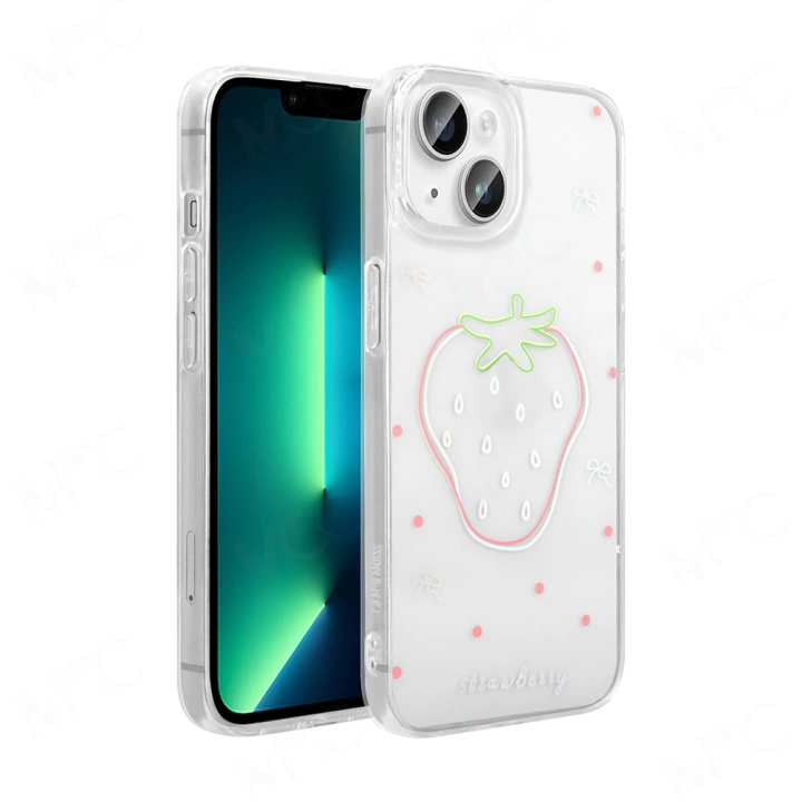Apple iPhone 13 Kılıf Şeffaf Figürlü Redclick Folk Sert Kapak