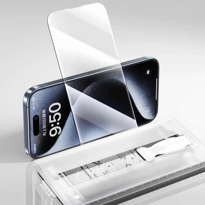 Apple iPhone 13 Redclick 3D Oliv HD Temperli Cam Ekran Koruyucu + Kolay Uygulama Aparatı