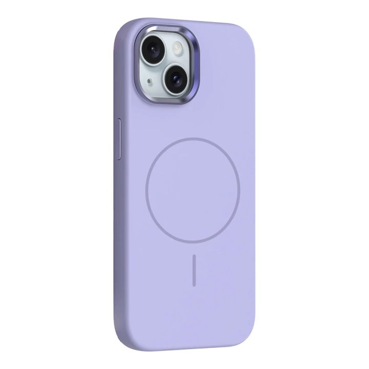 Apple iPhone 14 Kılıf M-Safe Şarj Özellikli Metal Kamera Çerçeveli Redclick Edi Silikon Kapak